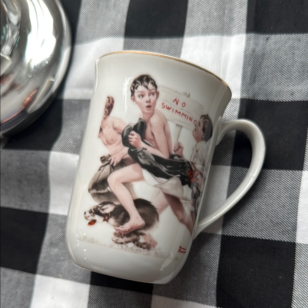 Vintage Norman Rockwell Ceramic Mug